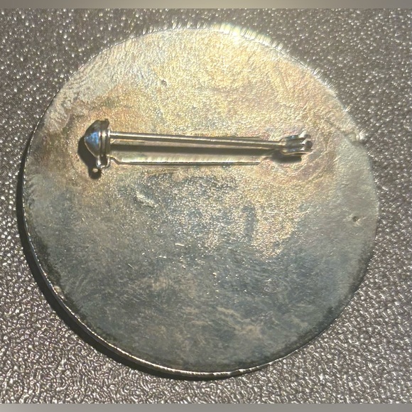 Art Deco Revival Guilloche Enamel Brooch Pin - Picture 3 of 5